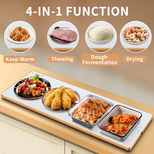 Electric Warming Tray (White / Extra Long 47.24"x11.81")