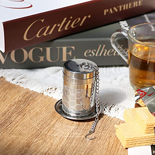 2 Pack 304 Steel Fine Mesh Tea Infusers for Loose Leaf Tea (Small-Hive / 2 Pack)