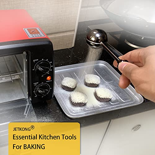 Powdered Sugar Shaker Duster Flour Dispenser Shaker with 18