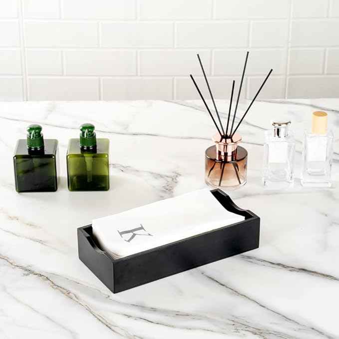Luxenap 15.8 X 7.9 Inch Linen-Feel Guest Towels, 2000 Lettered Hand Towels - Silver Letter 'K', Sans Serif Font, White Paper Dinner Napkins, airlaid, For Restrooms And Tables - Restaurantware
