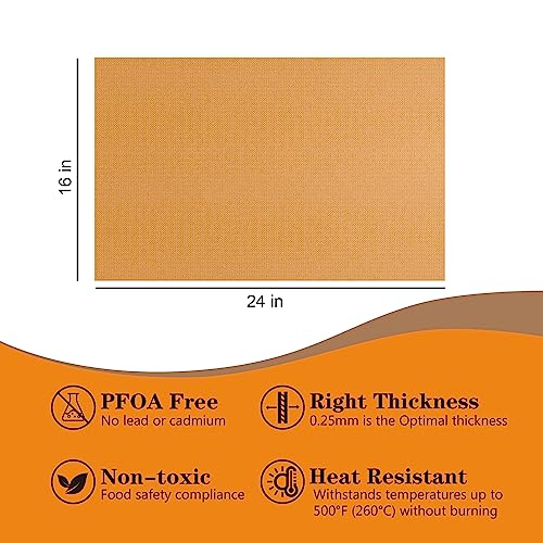 4 Pack Thickened Copper Oven Liners for Bottom of Oven BPA & PFOA Free (4 Count)