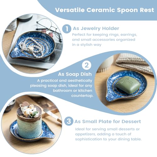 Spoon Holder for Stove Top (Starry Blue)