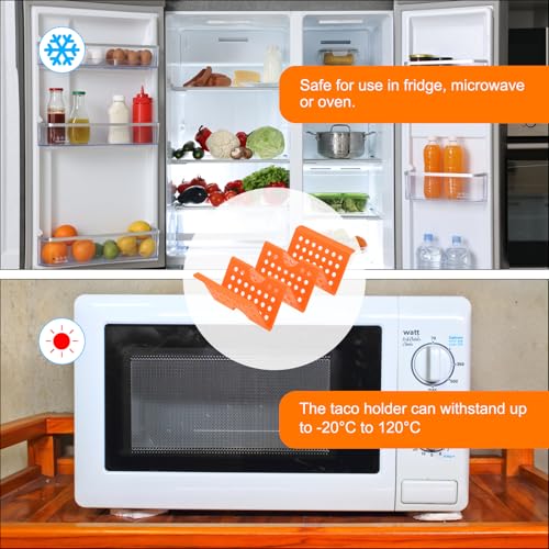 8 Pcs Taco Holder Stand (Orange)