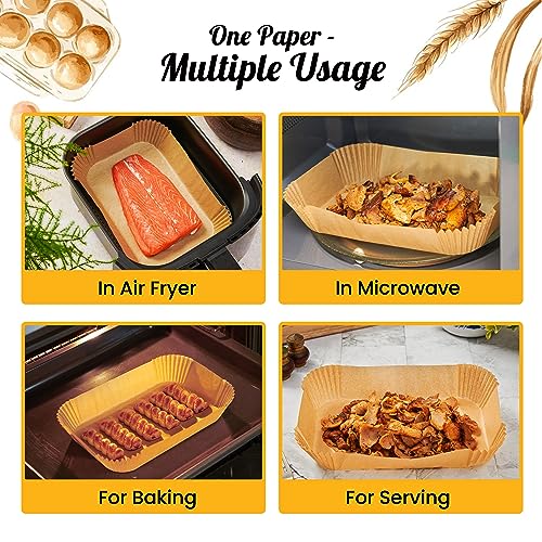 Rectangular Air Fryer Liners Disposable (125 Count)