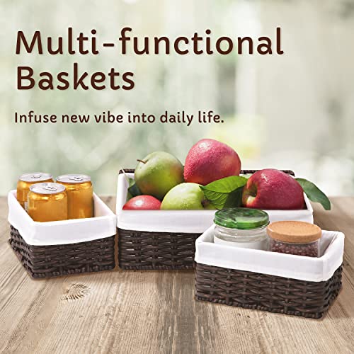 WeeNest Baskets for Organizing (Walnut Brown)