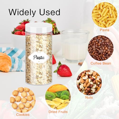 Plastic Jars with Lids 16 OZ (16OZ 24Pcs White)