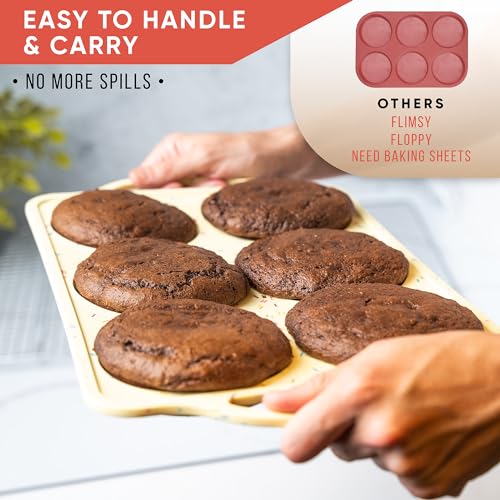 Jumbo Top Silicone Muffin Pans for Baking (Confetti / Top Jumbo (6 Cups))