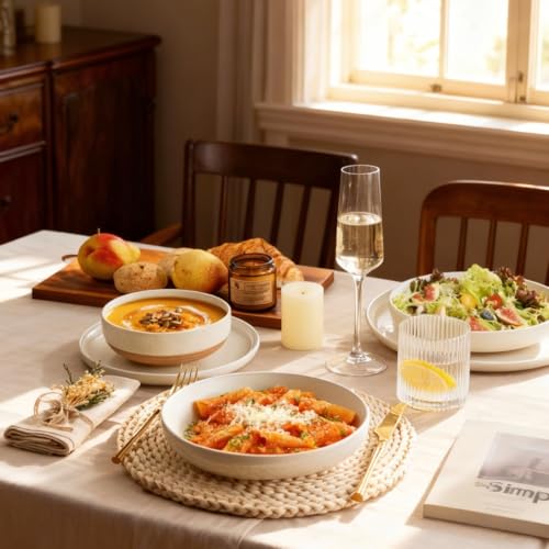 Dinnerware Sets for 6 (Light Beige / Service For 6(24Pcs))