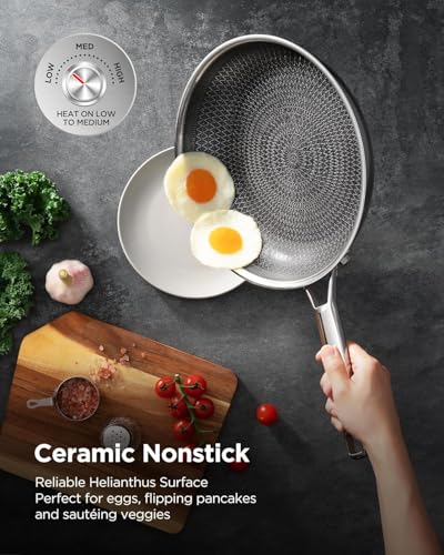 Nonstick Frying Pan Set with 2 Lid