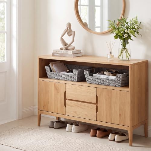 Pantry Baskets for Organizing (Gray / 16 ½"L x 12 ½"W x 5"H)