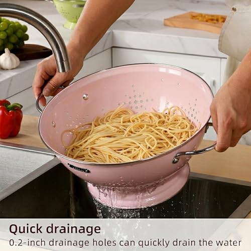 Metal Colander 2 Pack (Pink)