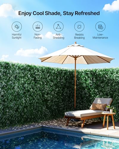 Artificial Ivy Privacy Fence Screen (Ivy with Green Mesh Backing / 59 x 98 inch)