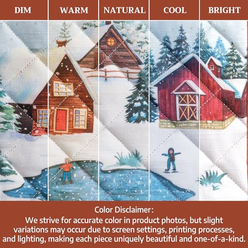 100% Cotton Oven Mitt & Pot Holder Set (125 - Megeve / 7.5" x 13" & 8" x 8" (Oven Mitt & Pot Holder))