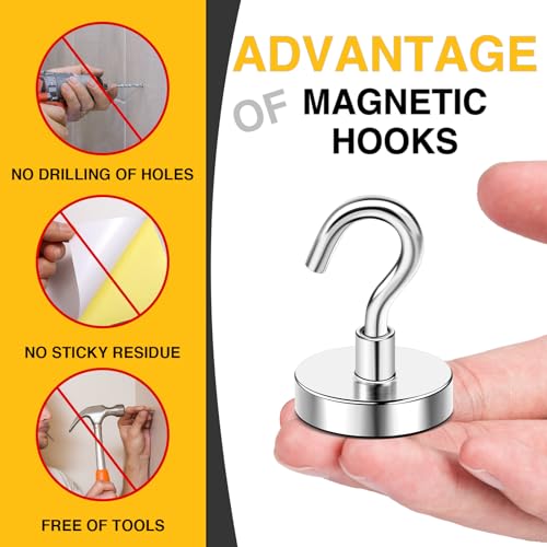 Magnetic Hooks (Silver / 1.26in)