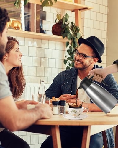 70 OZ Thermal Coffee Carafe (Silver / 71 Ounces)