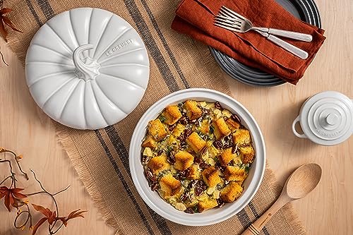 Stoneware Figural Pumpkin Baker with Lid (White)