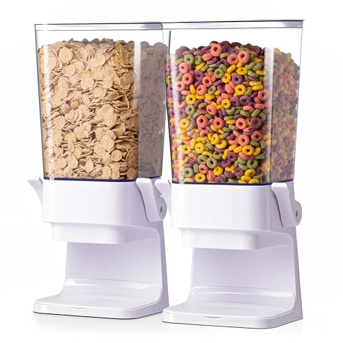 Cereal Dispenser Countertop 2Pc (White / Large)