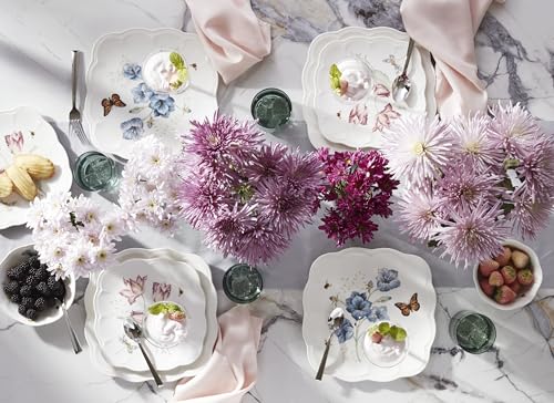 Butterfly Meadow Square Porcelain 18 (18-Piece Dinnerware Set, Square)
