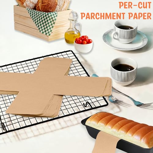 100 Pcs 13x5 in Loaf Pan Liners for Baking Bread Pan Parchment Paper (13.4*5.12 inch)