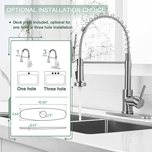 Laundry & Utility Sink Faucet with Pull (Brushed Nickel)