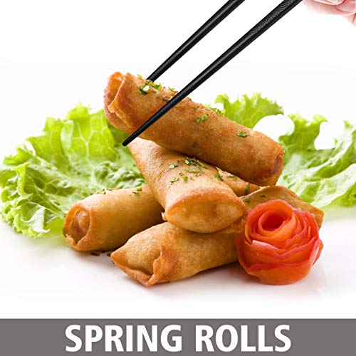 Fiberglass Chopsticks (Black Flower-10 Pairs)