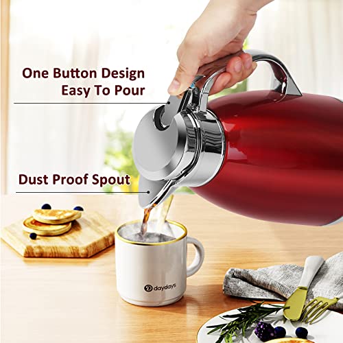 Coffee Carafes for Keeping Hot (61oz Red)
