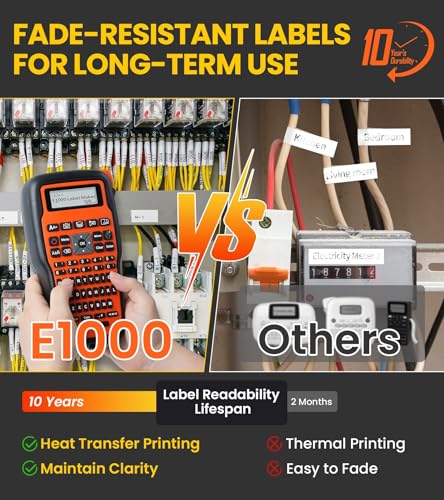 E1000 Heat Shrink Label Maker (Orange)
