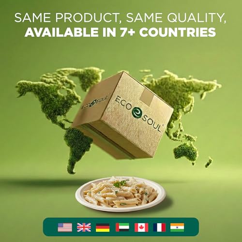 9 Inch Disposable Bagasse Paper Plates (9" [Natural])