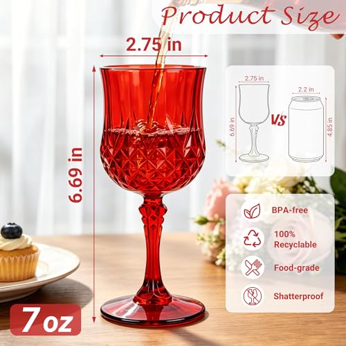 48Pack Plastic Wine Glasses (48 Count)