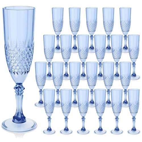 24 Pack Plastic Champagne Flutes (24 Count)