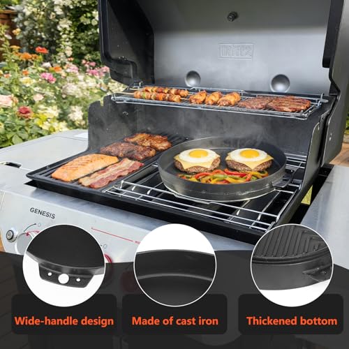Upgraded 7421 Gourmet BBQ System Griddle for Weber 22 inch Charcoal Grills (15" x 13.1" x 2.1")