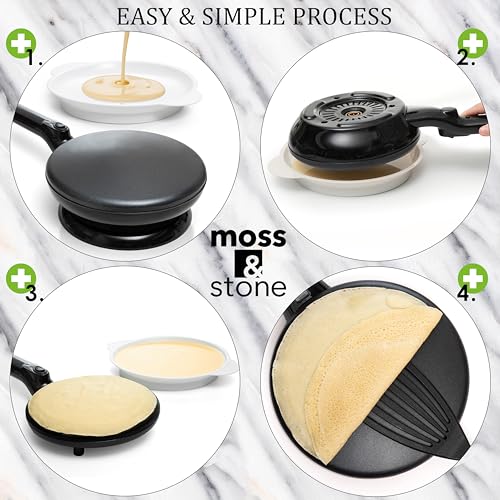 Cordless Electric Crepe Maker (8 Inch Cordless / Cardless / Black)