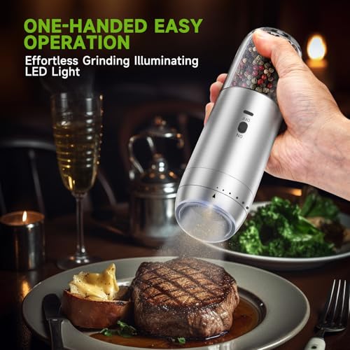 Electric Salt and Pepper Grinder Set