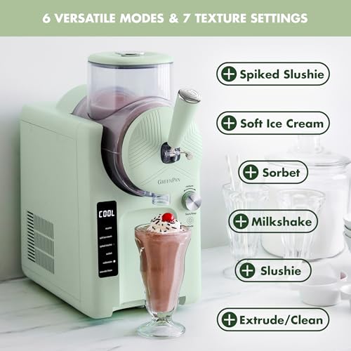 Frost Ice Cream Maker & Slushie Machine (4 Pint Ice Cream & Frozen Drink Maker / Pistachio Green)