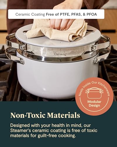 Steamer Stainless Steel Steamer with Handles (Stainless Steel / Large (6.5qt))