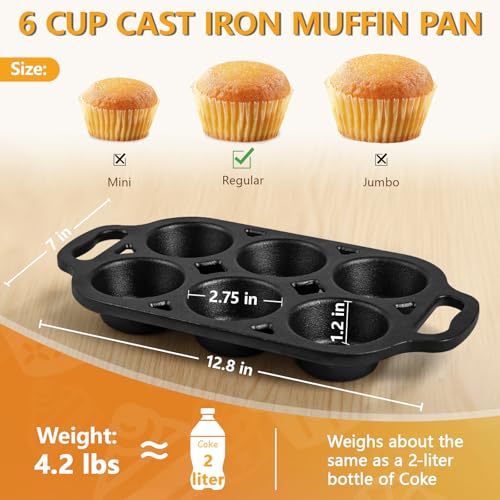 6 Cup Cast Iron Muffin Pan