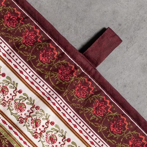 Double Oven Mitts 100% Cotton Double Oven Glove (051 - Reveillon Au Jardin / 7" x 35" (Double Oven Mitt))