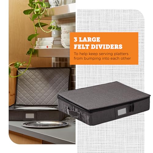 Hard Shell Platter Storage Container (Gray / 1 Piece Hard Shell Platter Storage Case)