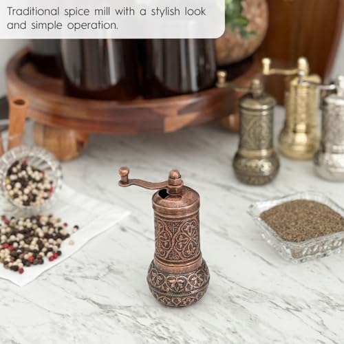 Handmade Decorative Black Pepper Grinder (Copper)