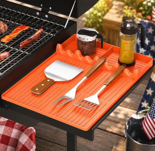 Silicone Griddle Tool Mat for Blackstone and Weber (Orange)