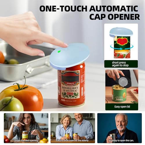 Rechargeable Auto Electric Can OpenerTouch Side Cut Opener Open Your Cans with A Simple Press of Button