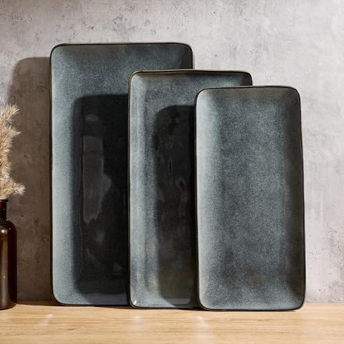 Serving Platters Set of 3 Sizes (Deep Forest)