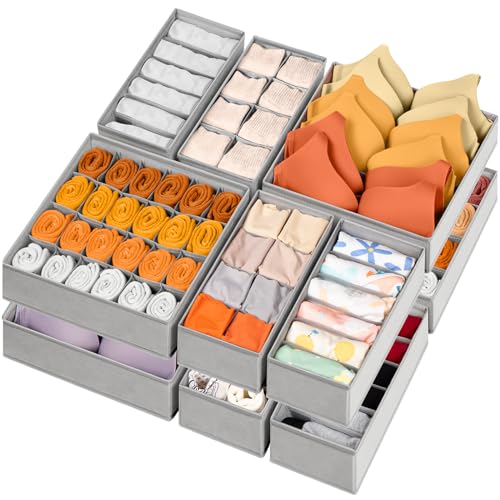 12 Pack Sock Underwear Drawer Organizer Dividers (12 Count)
