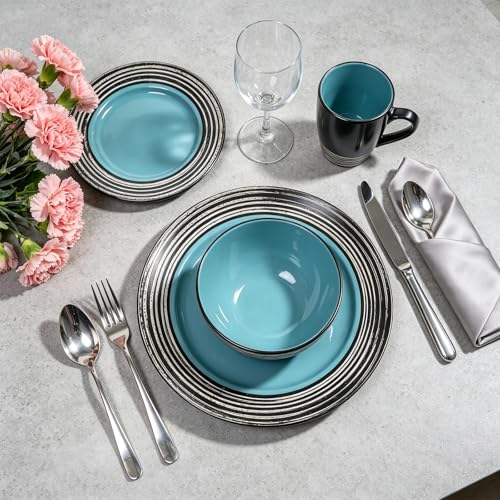 16 Piece Dinnerware Set (Tiffany Blue / Service for 4 - 16pc Set)