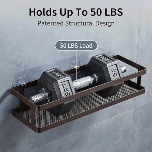 2 Pack 16.5" Extra Long Slim Shower Caddy (Vintage Bronze / Minimalist Open (16.5" Extra Long))
