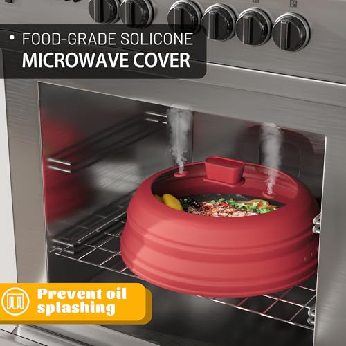 Microwave Splatter Cover (Red / 9 inch)