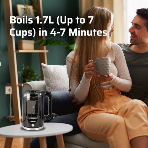 1.7L Glass Electric Kettle (EK Black Vented)