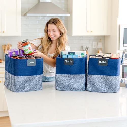 13x15x13 Kallax Storage Cubes Bins (Dark Blue & Mixed Dark Blue / 15 x 13 x 13 (Kallax))