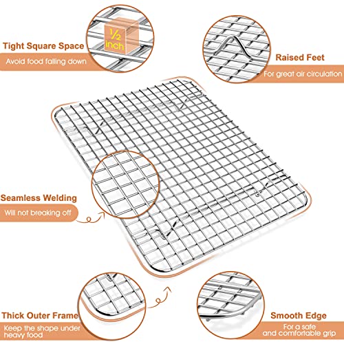 Baking Pan with Wire Rack (12.5 x 9.7 x 1 Inch)