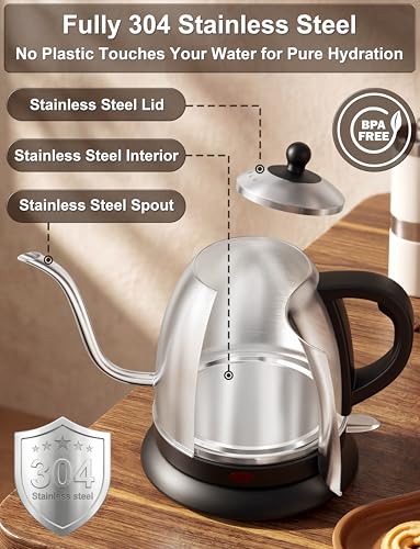 Gooseneck Electric Kettle (Silver)